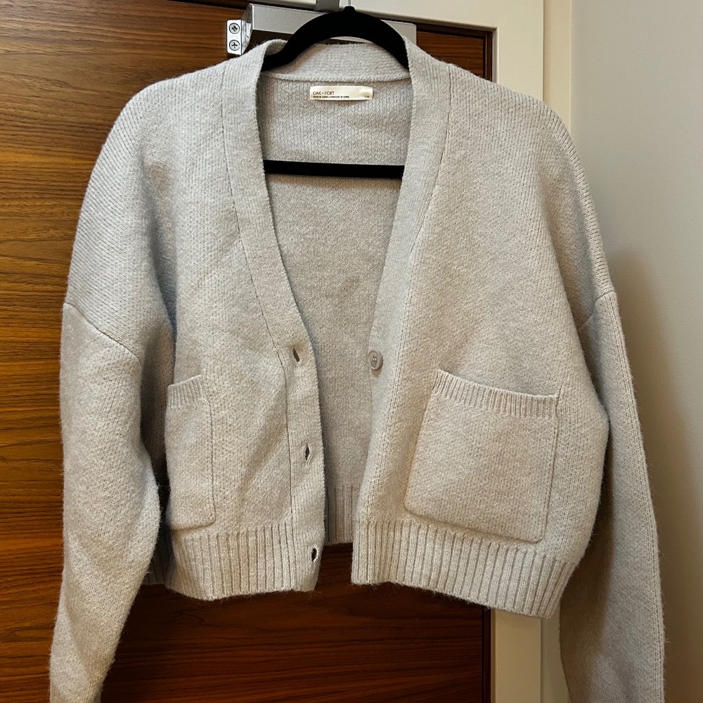 Oak + Fort Grey Cardigan